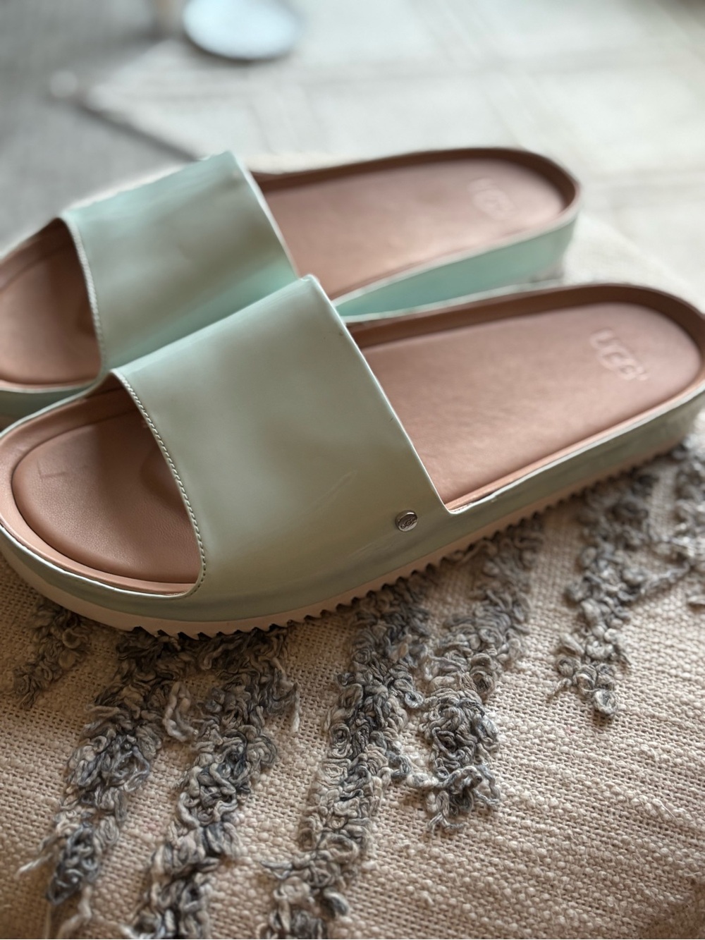 UGG Women’s Mint Green Slide Sandals